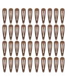 40 Pack Brown Color 2 Inch Metal Snap Hair Clips Kids Barrettes Girls' Hair Accessories (Brown) - Buy Online on GoSupps.com