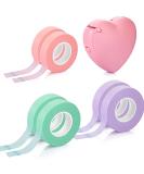 Breathable Eyelash Extension Tape Set with Heart-shaped Dispenser - 6 Rolls, Non-woven Fabric, 0.5 Inch Wide, 10 Yards Long Each - Buy Online on GoSupps.com