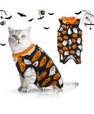 Hipet Cat Surgical Recovery Suit - Anti-Licking Onesie for Abdominal Wounds | Replacement E-Collar for Cats (M Black) - Buy Online on GoSupps.com