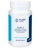 Klaire Labs Pure-E - High Gamma Tocopherol Natural D-Alpha & Mixed Tocopherols (100 Softgels) - Buy Online on GoSupps.com