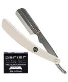 Parker SRW Straight Edge Barber Razor for Men + 100 Stainless Steel Blades - Ideal for Barber Shop Shave - Buy Online on GoSupps.com