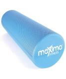 Maximo Fitness 18 x 6 High Density Foam Roller for Trigger Point Massage | Muscle & Back Roller for Yoga, Pilates & Physical Therapy | Blue - Buy Online on GoSupps.com