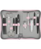 Buy Solingen Manik r Set 12 - Premium Nail Set for Men & Women | Complete Manicure & Pedicure Kit in Pink Synthetic Leather Etui - International Shipping - Buy Online on GoSupps.com