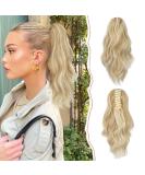 Shop Sofeiyan Clip-In Claw Ponytail Extension - Long Curly Heat-Resistant Hairpiece in Blonde & Dark Gold Mix for Women - Buy Online on GoSupps.com