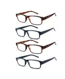 4-Pack Men's Matte Finish Computer Readers | Blue Light Blocking & Scratch Resistant Reading Glasses - Classic Matte 2.00 Diopters - Buy Online on GoSupps.com