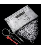 Sularpek 1000 Pcs Elastic Hair Bands Hair Elastics Clear Hair Elastic Bands Plastic Hair Bands Small Hair Bands Hair Rubber Bands for Hair Braids With Band Removal Hook+2 Hair Braid Tools transparent - Buy Online on GoSupps.com