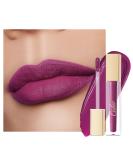 Oulac Purple Matte Liquid Lipstick - Long Lasting Lip Gloss | Vegan & Cruelty-Free | Deep Violet Lip Tint Stain with Vitamin E & Rose Oil | Waterproof Formula - M15 Butterfly Kiss - Buy Online on GoSupps.com