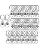 IPXEAD 100PCS Key Chain Clip Hooks, Swivel Clasps Lanyard Snap Hook, Keychain Hooks for Lanyard Key Rings Crafting silver Silver 1.4incnhes/100Pack - Buy Online on GoSupps.com
