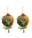 EBaokuup 2 Pack Bird Chewing Toys Foraging Shredder Toy Parrot Cage Shredder Toy Foraging Hanging Toy for Cockatiel Conure African Grey Amazon Multi-colored,A - Buy Online on GoSupps.com