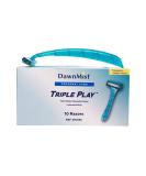 Buy Triple Play Personal Razor with Lubricating Strip - Single Edge Triple Blade Teal (10 per Box) | International Shipping Available - Buy Online on GoSupps.com
