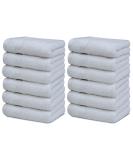 Luxury Resort Collection Soft Washcloth Face & Body Towel Set | 12x12 Plush & Absorbent Cotton | 12-Pack White Washcloths - Buy Online on GoSupps.com