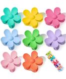 Hair Claw Clips Flower Hair Clips 8PCS Cute Hair Clip Matte Hair Clips Big Claw Clip Strong Hold Jaw Daisy Clip Barrettes Large Hair Clamps Thin Hair Accessories Thick Hair For Women Girls Gifts 8 Colors A: Blue, Pink, Rose Red, Purple, Yellow, Green, Ora - Buy Online on GoSupps.com
