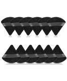 12 Black Triangle Makeup Powder Puffs | Soft Velour Cotton Sponges for Setting & Loose Powder - Ideal for Foundation & Mineral Makeup - Buy Online on GoSupps.com