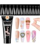 Supwee Builder Nail Gel 60g - Multifunctional Non-Stick Nail Extension & DIY Nail Art Kit with 24 Tips - Perfect for Home Use - Buy Online on GoSupps.com