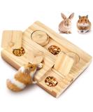 OVERTANG 6-in-1 Wooden Interactive Foraging Toy for Small Animals - Ideal for Hamsters, Guinea Pigs, Rabbits, Chinchillas, Rats, and Gerbils - Buy Online on GoSupps.com