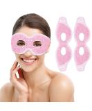 2 PCS Reusable Gel Bead Eye Mask for Hot Cold Therapy - Pink - Buy Online on GoSupps.com