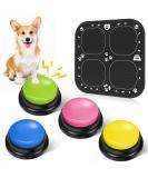 Reaque Dog Training Buzzer Set - 4 Recording Function Sound Buttons with Rubber Mat for Interactive Pet Training | International Shipping Available - Buy Online on GoSupps.com