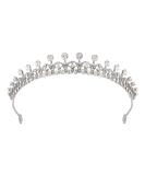 AW BRIDAL Crystal Tiara Crown for Women - Sparkling Princess Headband for Bride - Wedding & Prom Hair Accessories - Silver - Buy Online on GoSupps.com