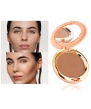 Oulac Satin Matt Bronzer Makeup BS03 Mocha - Highly Pigmented Vegan & Cruelty-Free Bronzing Powder & Blush with Mirror for a Natural Sun-Kissed Look - 8.5g - Buy Online on GoSupps.com
