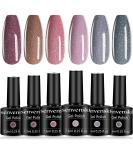 Senvenski Gel Nail Polish Set - Lila Mauve Lavender Amethyst Glitter for Kids | UV LED Shellac Kit - Buy Online on GoSupps.com
