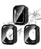 2 Pack Waterproof Case for Apple Watch 44mm + Tempered Glass Screen Protector - Black/Black - Buy Online on GoSupps.com
