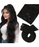 Moresoo Clip In Extensions - Real Remy Human Hair 60cm Long Natural Black #1B 120g 7 Pieces - Perfect Clip-In Hair Extensions for Volume & Length - Buy Online on GoSupps.com