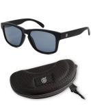 LMAB Floating Polarized Glasses for Fishing - Sclera Mirrored Model with Case & Bag - Black/Charcoal - Buy Online on GoSupps.com