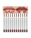 Buy Matte Lip Liner Pencil - 12 Pack Long Lasting Waterproof Lip Liners for Stunning Lips | International Shipping Available - Buy Online on GoSupps.com