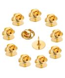 100 Pack Gold Butterfly Clutch Blank Pins - 10MM Tie Tacks for Crafts & Jewelry Making - Buy Online on GoSupps.com