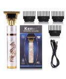 KEMEI Professional Hair Clippers for Men - Close Cutting Beard Trimmer/Shaver - Cordless Rechargeable Golden Dragon - Buy Online on GoSupps.com