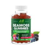 Sea Moss Gummies with Bladderwrack and Burdock Root - Natural Irish Sea Moss for Immune, Thyroid and Detox Support - Extra Strength, Great Tasting - Gluten-Free, Vegan - 60 Gummies 60 Count (Pack of 1) - Buy Online on GoSupps.com