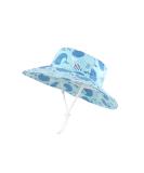 LANGZHEN Beach Sun Protection Hat for Baby Girls - Adjustable Wide Brim Toddler Kids Hat with Chin Strap - Whale Design - Turquoise - Size 1-2 Years - Buy Online on GoSupps.com