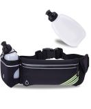 MOVOYEE Running Belt with Water Bottle Holder for iPhone 13 12 11 Pro Max Xr Xs X 8 7 6 Plus Mini/Galaxy Reflective Phone Belt Bag for Running Women Men Hydration Waist Pack Fanny Pack Runner Pouch 01-Black - Buy Online on GoSupps.com