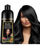 Instant Black Hair Dye Shampoo 3 in 1 for Men & Women | Herbal Hair Color for Gray Coverage | Easy to Use Natural Black Shampoo 17.6 FL OZ - Buy Online on GoSupps.com