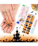 Halloween Gel Full Nail Wrap Sticker EBANKU Pumpkin Spider Web Skull Gel Nail Wraps Strips Red Nail Gel Polish Stickers for Women Girls Halloween Nail Art Decor(UV/LED Lamp Required) - Buy Online on GoSupps.com