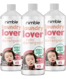 Nimble Non-Bio Laundry Washing Liquid Detergent Concentrated 5L | Vegan & Allergen-Free | Plant-Based Formula | 225 Washes - Buy Online on GoSupps.com