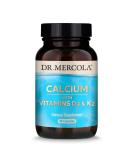 Dr. Mercola Calcium with Vitamins D3 & K2 - 90 Capsules for Strong Bones & Immunity - Buy Online on GoSupps.com