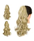 Buy Gairyan 45cm Claw Ponytail Extensions | Sandy Blonde & Bleached Blonde | Curly & Wavy Clip-In Hair Extensions - Buy Online on GoSupps.com