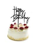 DIY Happy birthday Cake Topper Black Acrylic - Buy Online on GoSupps.com