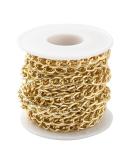 16.4ft Twisted 2mm Aluminum Curb Chain | Golden Plated for Jewelry Making | Pendant Necklace Chain Spool | 1Gold-10x6.5x1.8mm - Buy Online on GoSupps.com