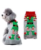 Hrttsy Christmas Dog Sweater | Warm Winter Pullover for Small & Medium Dogs | Cute Pet Costume in Medium Gray - Buy Online on GoSupps.com