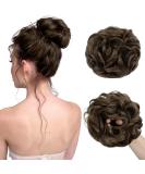 Haardutt Synthetic Hair Extensions - Tess Hair Part with Rubber Band 55g Ash Brown Large Bun Hair Tie for Women & Girls - Buy Online on GoSupps.com