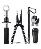 Dr.meter Aluminum Fishing Pliers | Saltwater Resistant Gear with Tungsten Carbide Cutters | Hook Remover, Fish Holder, Gripper & Gloves | Fishing Gifts for Men - Buy Online on GoSupps.com