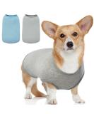 2-Pack Dog Clothing - Soft Cotton Sweaters & Shirts for Small Dogs & Cats | Air-Permeable T-Shirts for Chihuahuas & Large Breeds (Gray & Blue) - Buy Online on GoSupps.com