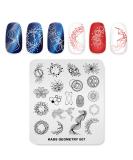 Alexnailart Butterfly Geometry Nail Art Stamping Plate (GE007) - Manicure Print Tool - Buy Online on GoSupps.com