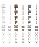Metal Zipper Insertion Pin 4 Sizes Zipper Repair Kit Zipper Latch Slider Retainer for Jackets Coats 3 Colors DIY Sewing Replacement  Size of 3/5/8/10 (60 Pieces) - Buy Online on GoSupps.com