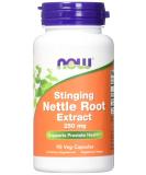 NOW Nettle Root Extract 250mg - 90 Vegan Capsules | Natural Prostate Support - Buy Online on GoSupps.com