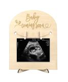 Pregnancy Announcement Sonogram Frame - Wooden Stand for Ultrasound Photo - Perfect Gift for Mother-to-be - Social Media Baby Shower Prop (Large 8'' x 10'') - Buy Online on GoSupps.com