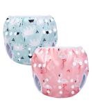 Luxja Reusable Swimming Diapers for Babies (0-3 Years) - Adjustable & Washable 2 Pack - Polar Bear & Rosa Flamingo Design - Buy Online on GoSupps.com
