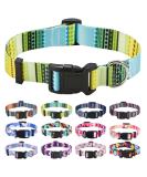 Mihqy Bohemian Dog Collar - Adjustable Soft & Comfortable for All Sizes - Floral Geometric Design (Yellow L: 38-63 cm) - Buy Online on GoSupps.com